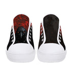 Bloodmoon Raven Canvas Lowtops (white pair front)