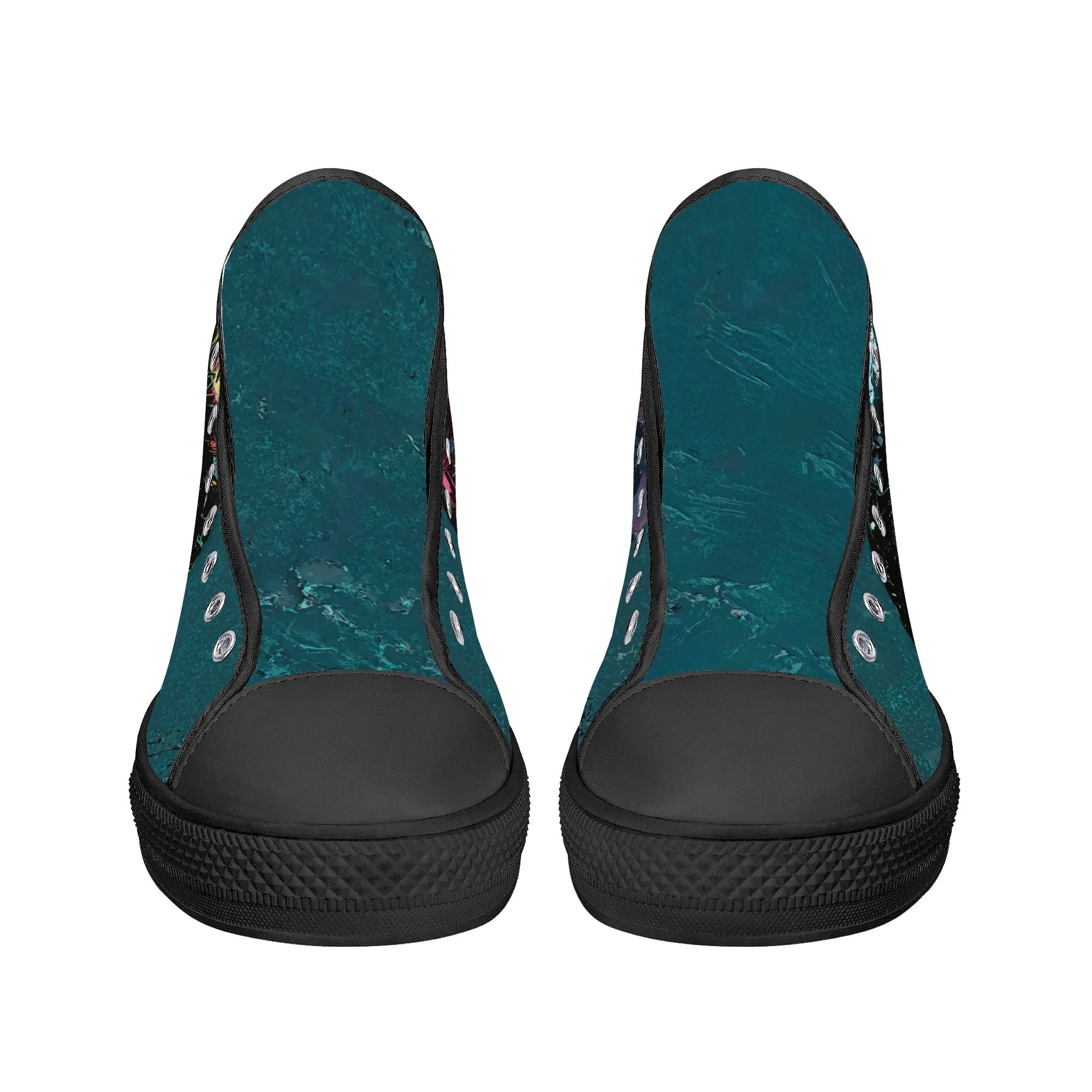 Prism Lips Canvas Hightops (black pair front)