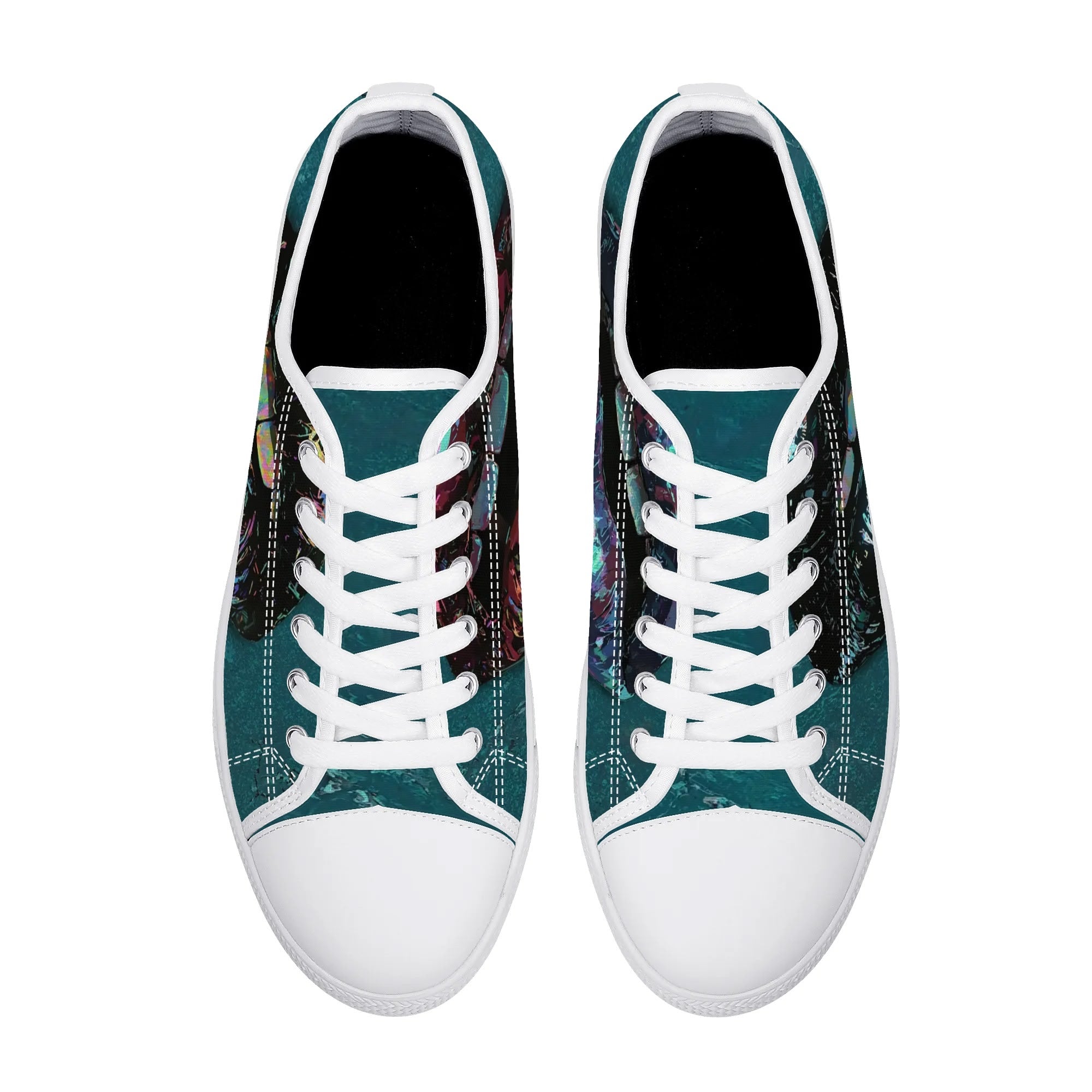 Prism Lips Canvas Lowtops (white pair top)