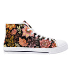 Vintage Noir Bloom Canvas Hightops (white right outside)