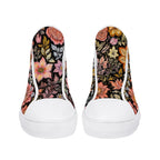 Vintage Noir Bloom Canvas Hightops (white pair front)