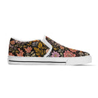Vintage Noir Bloom Canvas Slipons (white left inside)