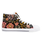 Vintage Noir Bloom Canvas Hightops (white left inside)