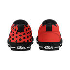 Ladybug Canvas Slipons (black pair rear)