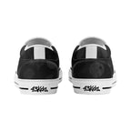 Dot Shift in Gray Canvas Slipons (white pair rear)