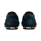 Dot Shift in Cobalt Blue Canvas Slipons (black pair rear)