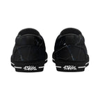 Black Marquina Canvas Slipons (black pair rear)