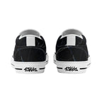 Black Marquina Canvas Slipons (white pair rear)