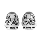 Checkurmote Canvas Slipons (white pair rear)