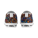 Kaleidorose Canvas Slipons (white pair rear)
