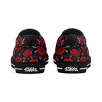 Deep Rose Canvas Slipons (black pair rear)