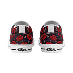 Deep Rose Canvas Slipons (white pair rear)