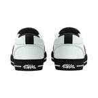 Mint Cream All Over Canvas Slipons (black pair rear)