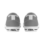 Gray All Over Canvas Slipons (white pair rear)