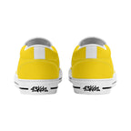 Gold All Over Canvas Slipons (white pair rear)