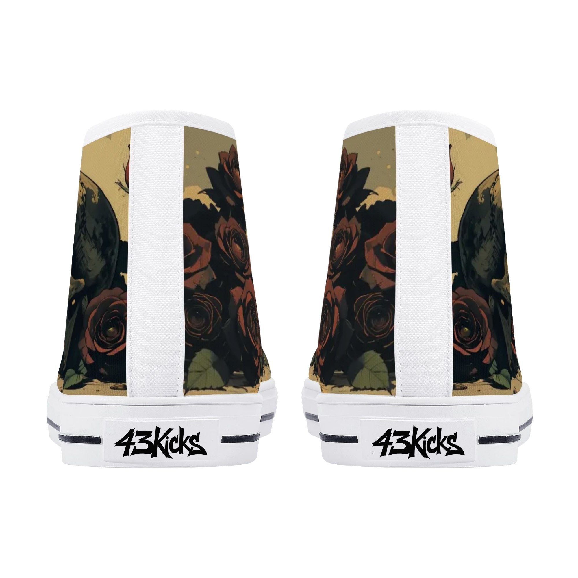 Alas Poor Yorick Canvas Hightops (white pair rear)