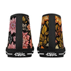 Vintage Noir Bloom Canvas Hightops (black pair rear)