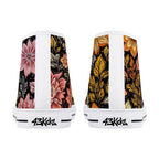 Vintage Noir Bloom Canvas Hightops (white pair rear)