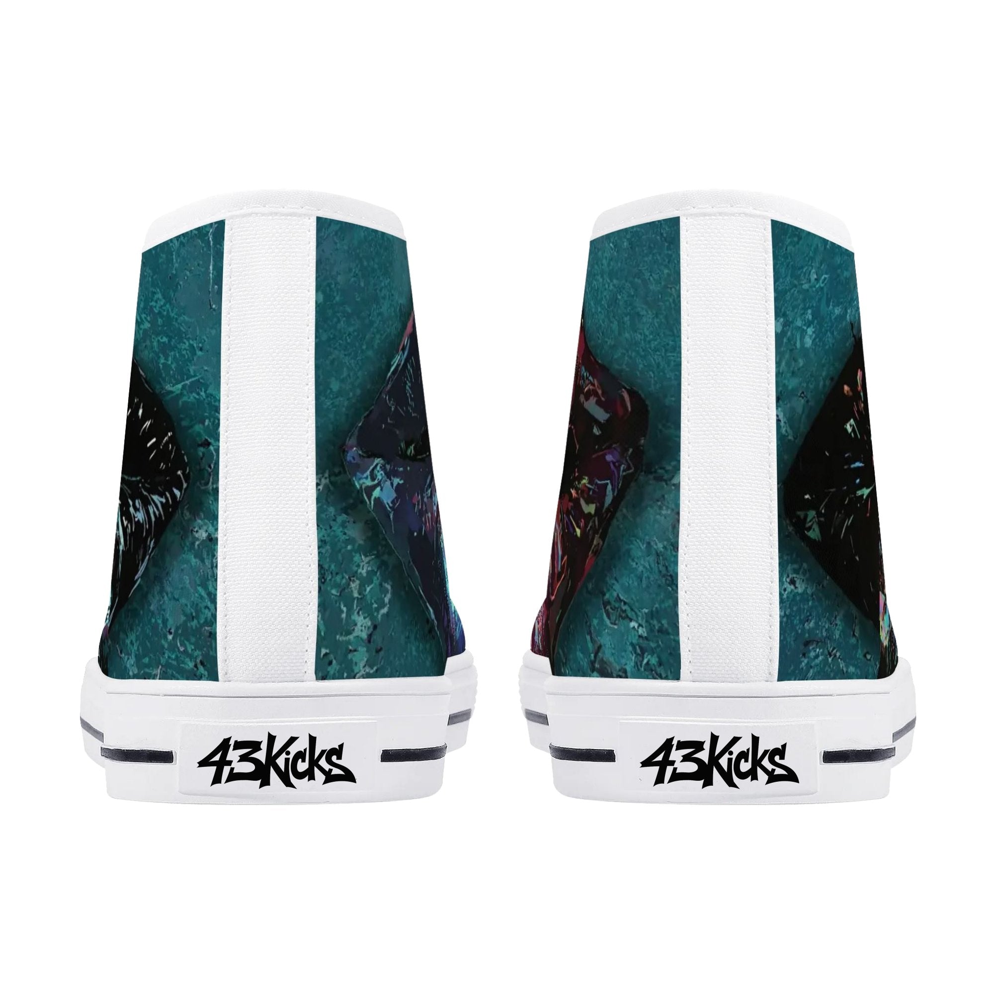 Prism Lips Canvas Hightops (white pair rear)