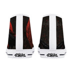 Bloodmoon Raven Canvas Hightops (white pair rear)