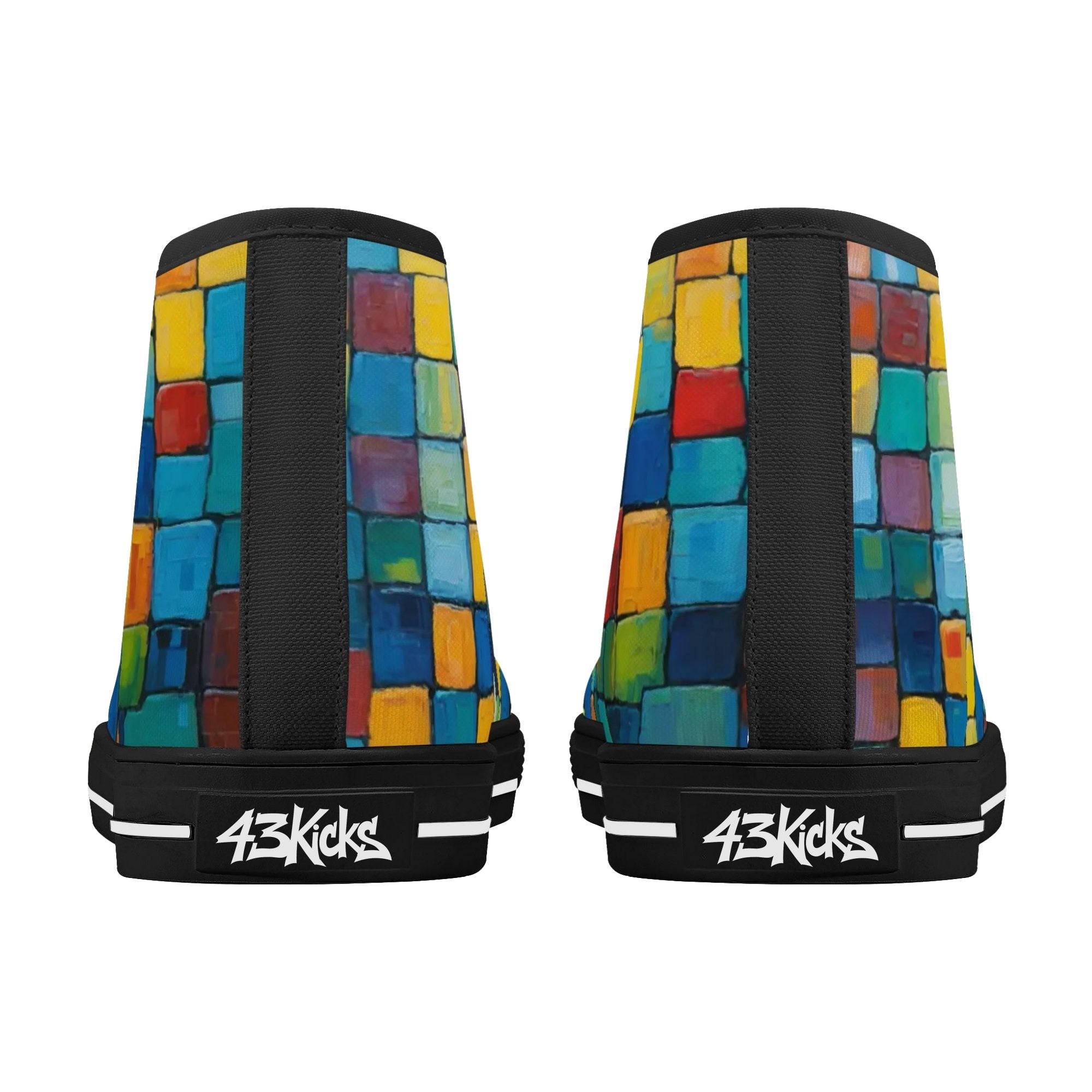 Oil Matrix Canvas Hightops (black pair rear)