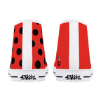 Ladybug Canvas Hightops (white pair rear)