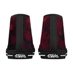 Dot Shift in Red Canvas Hightops (black pair rear)