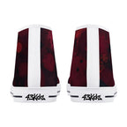 Dot Shift in Red Canvas Hightops (white pair rear)