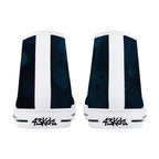 Dot Shift in Cobalt Blue Canvas Hightops (white pair rear)