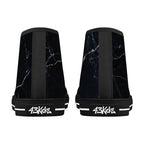 Black Marquina Canvas Hightops (black pair rear)