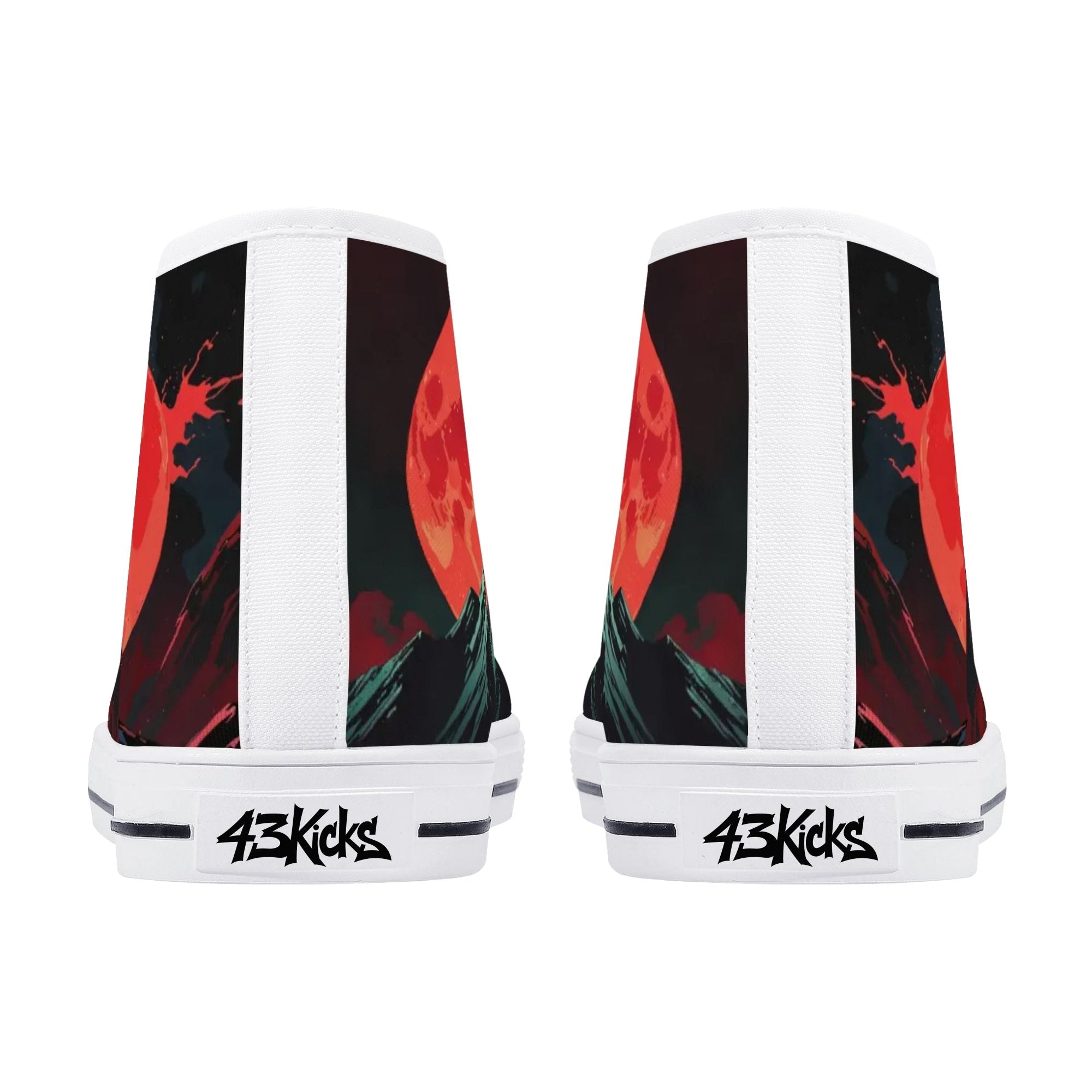 Crimson Vigil Canvas Hightops (white pair rear)