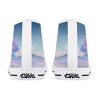 Cherry Blossom Dream Canvas Hightops (white pair rear)