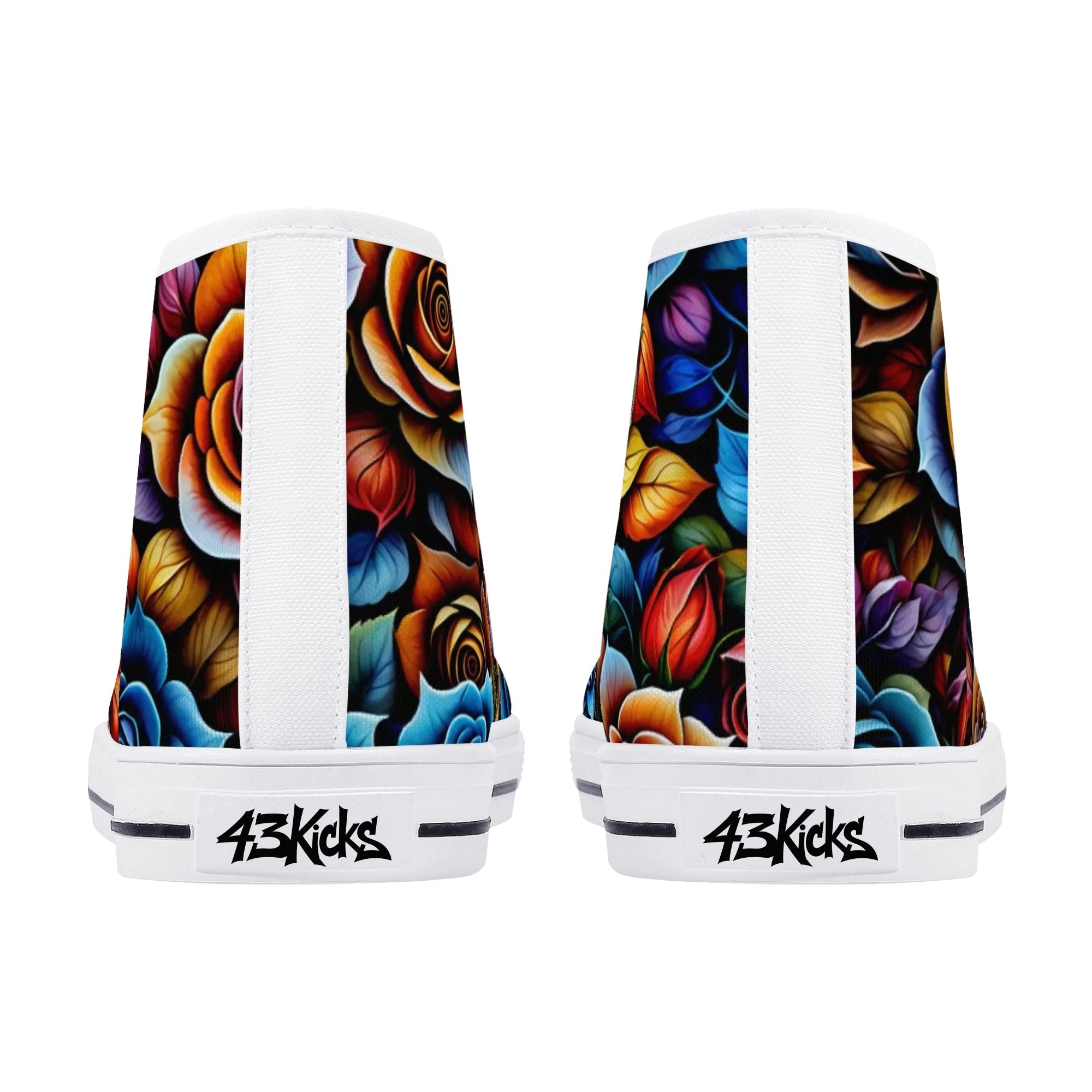 Kaleidorose Canvas Hightops (white pair rear)