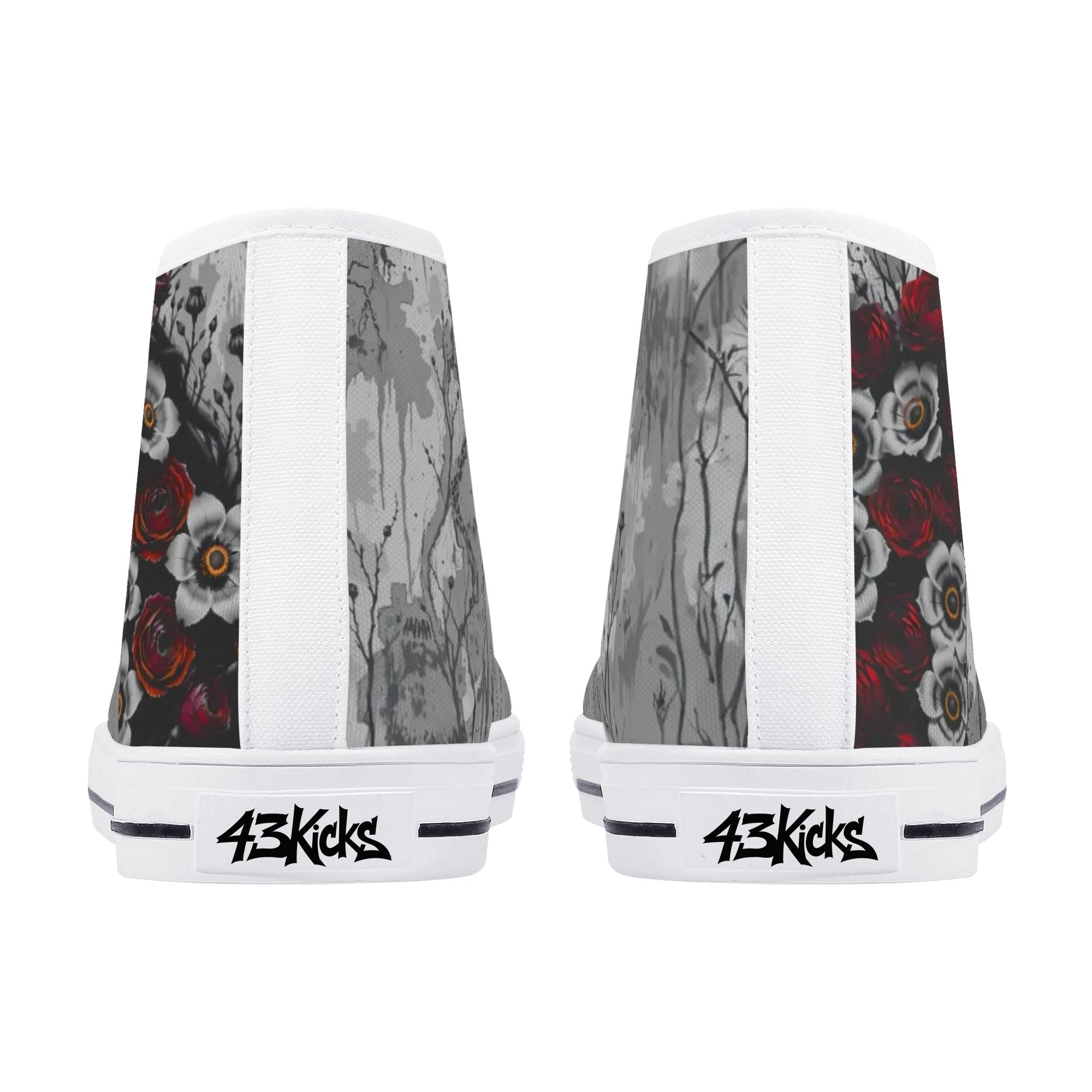 Adorned Canvas Hightops (white pair rear)