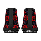 Deep Rose Canvas Hightops (black pair rear)