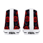 Deep Rose Canvas Hightops (white pair rear)