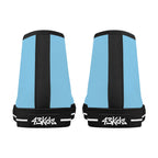 Baby Blue All Over Canvas Hightops (black pair rear)