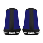 Midnight Blue All Over Canvas Hightops (black pair rear)