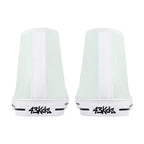 Mint Cream All Over Canvas Hightops (white pair rear)