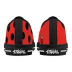 Ladybug Canvas Lowtops (black pair rear)