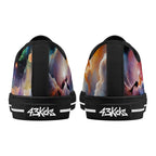 Nebula Scape Canvas Lowtops (black pair rear)