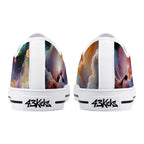 Nebula Scape Canvas Lowtops (white pair rear)
