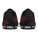 Crimson Vigil Canvas Lowtops (black pair rear)