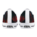 Crimson Vigil Canvas Lowtops (white pair rear)