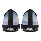 Cherry Blossom Dream Canvas Lowtops (black pair rear)