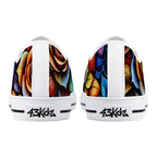 Kaleidorose Canvas Lowtops (white pair rear)