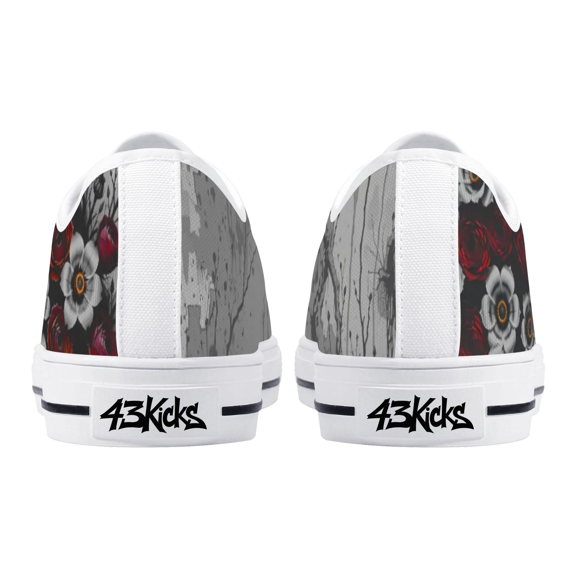 Adorned Canvas Lowtops (white pair rear)