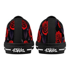 Deep Rose Canvas Lowtops (black pair rear)