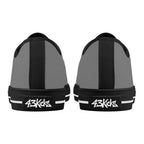 Gray All Over Canvas Lowtops (black pair rear)