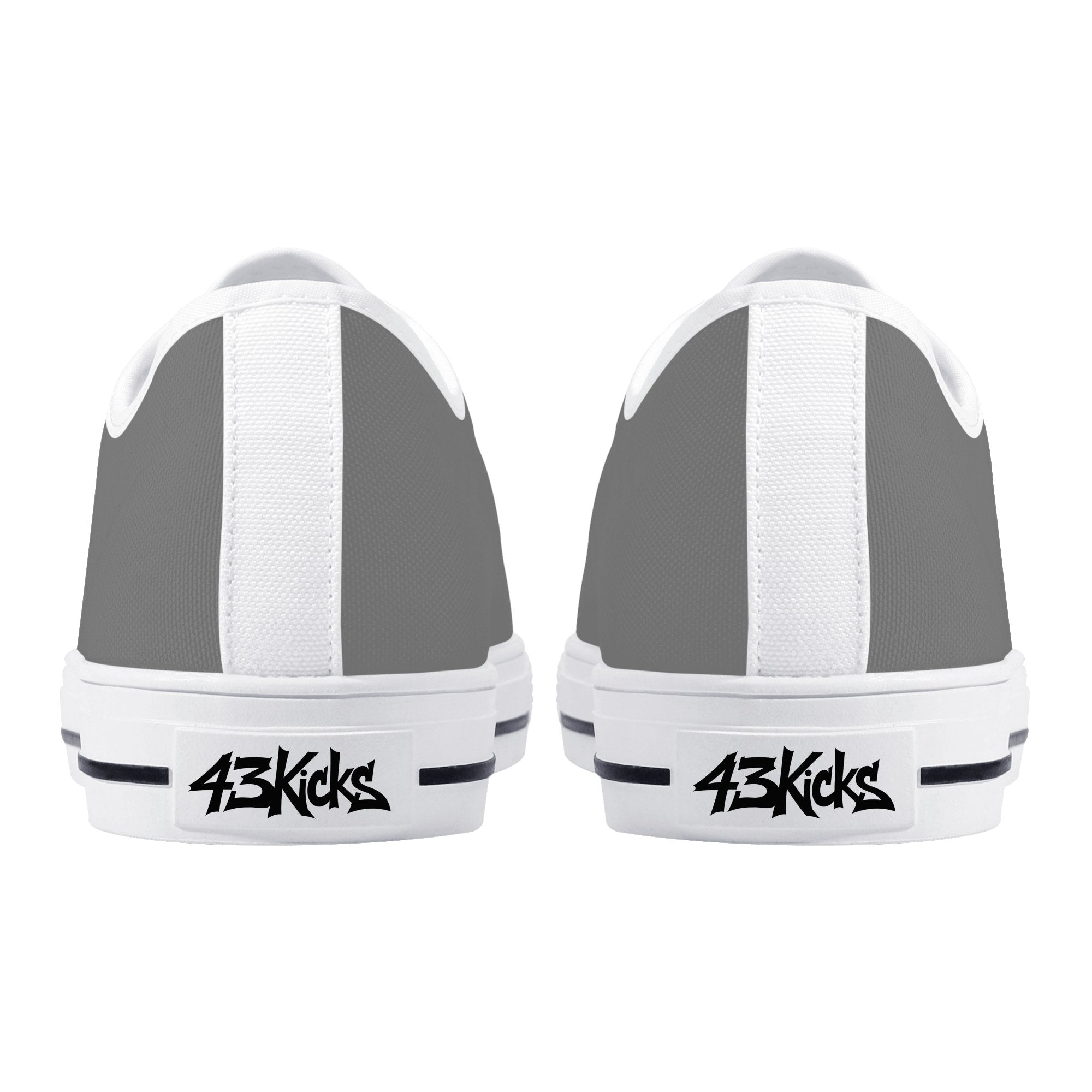 Gray All Over Canvas Lowtops (white pair rear)